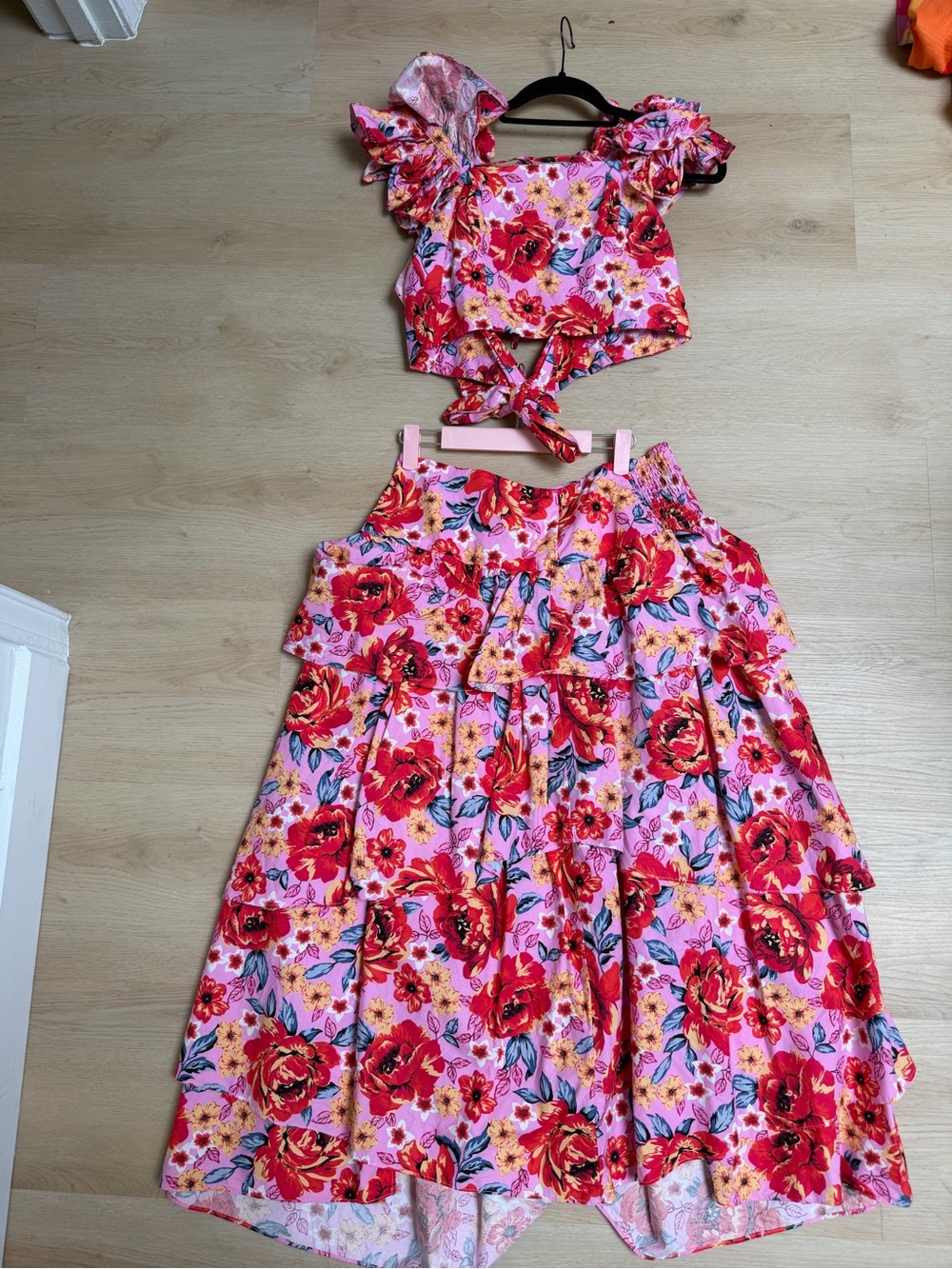 Buddy Love Pink Floral Two-Piece Dress Set